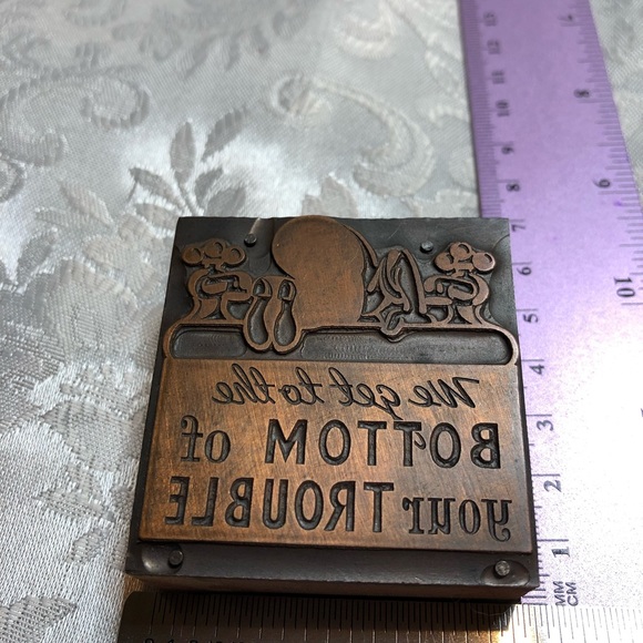 Antique Wooden Print Block Plumber Ad - Picture 4 of 4